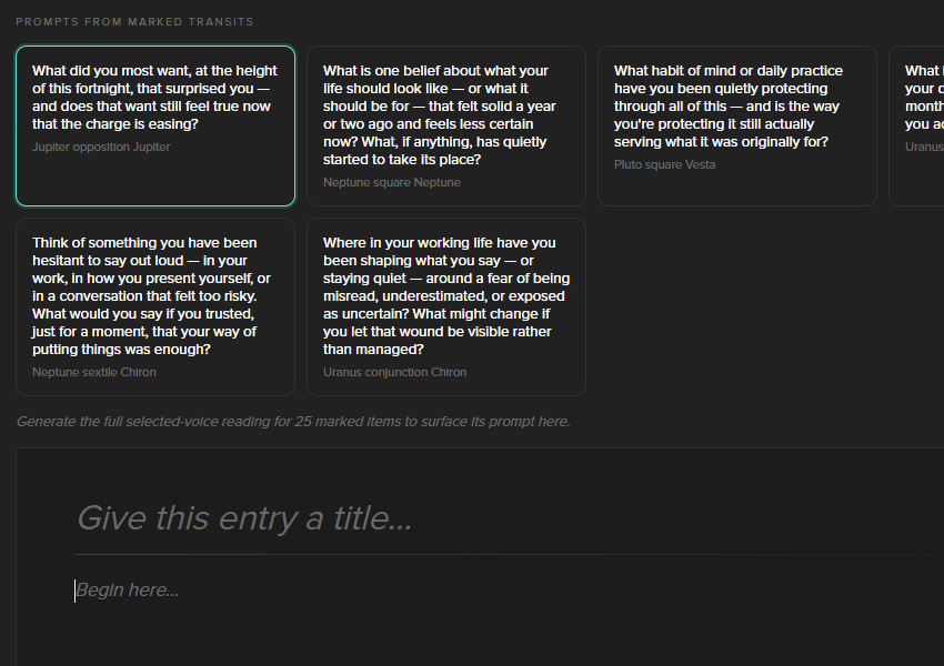 Soljourn journal prompts